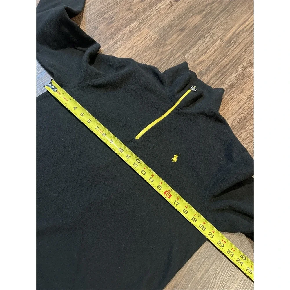 Polo Ralph Lauren Performance Micro Fleece Soft Jacket 1/2 Zip Up Size M Black
